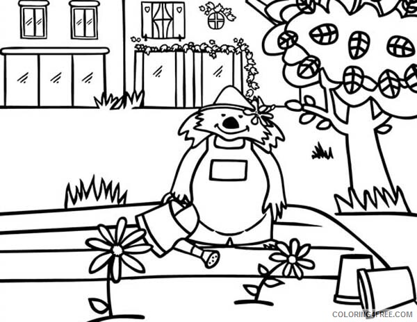 Printable Flower Coloring Pages Flowers Nature Watering Can and Garden 2021 423 Coloring4free