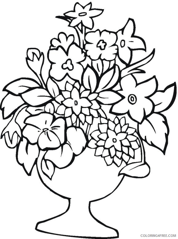 Printable Flower Coloring Pages Flowers Nature flower 14 Printable 2021 367 Coloring4free