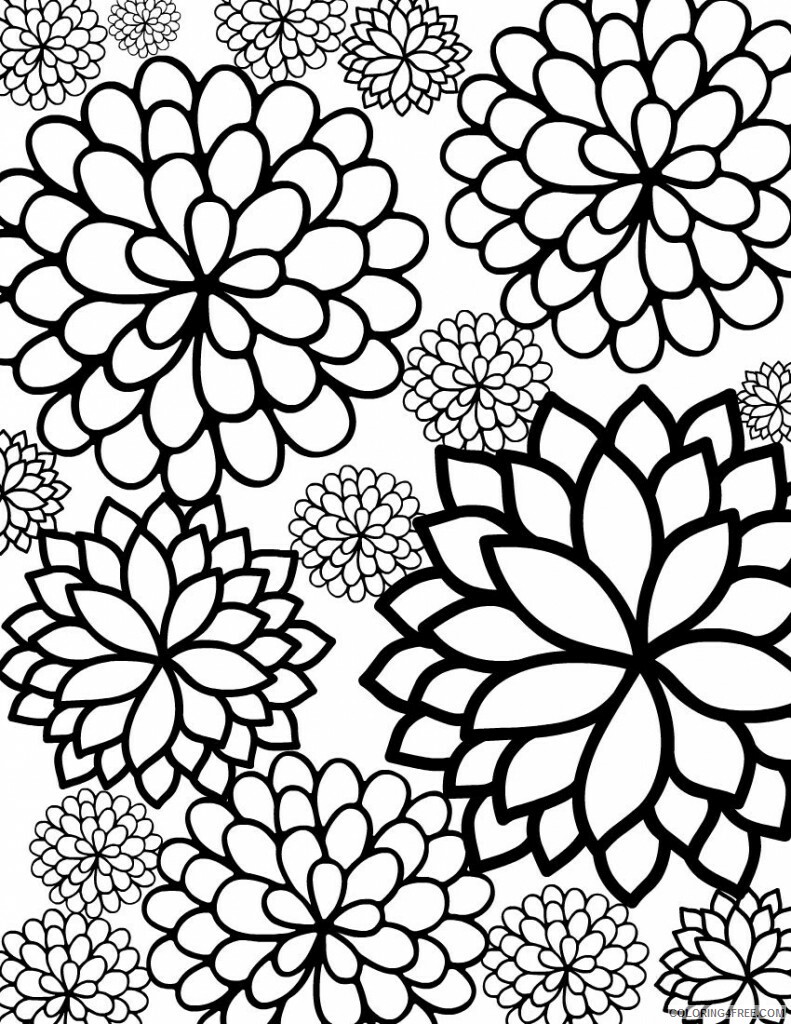Printable Flower Coloring Pages Flowers Nature flower Printable 2021 387 Coloring4free