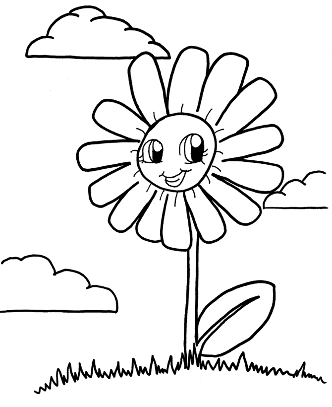 Printable Flower Coloring Pages Flowers Nature flower for kids Printable 2021 Coloring4free