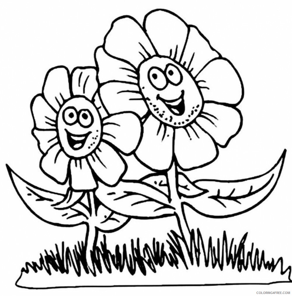 Printable Flower Coloring Pages Flowers Nature flower images to print 2021 395 Coloring4free