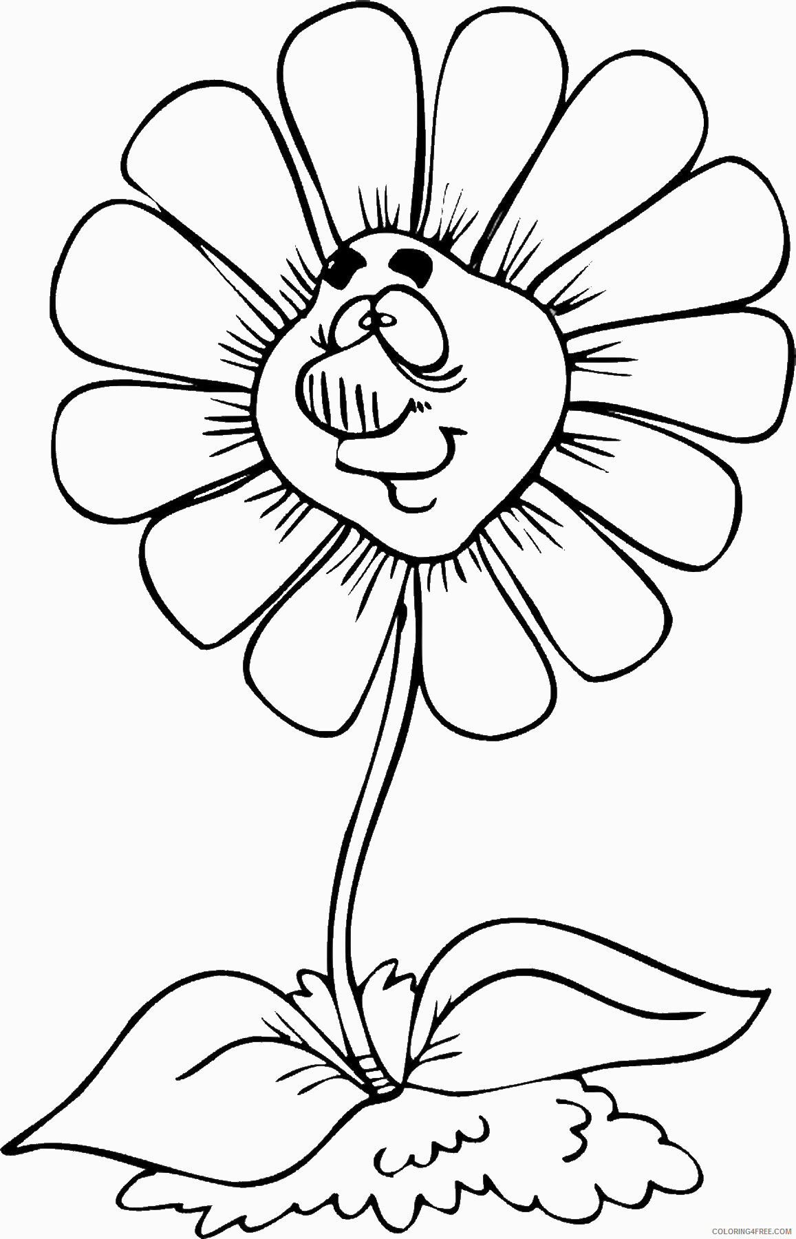 Printable Flower Coloring Pages Flowers Nature flowerc112 Printable 2021 371 Coloring4free