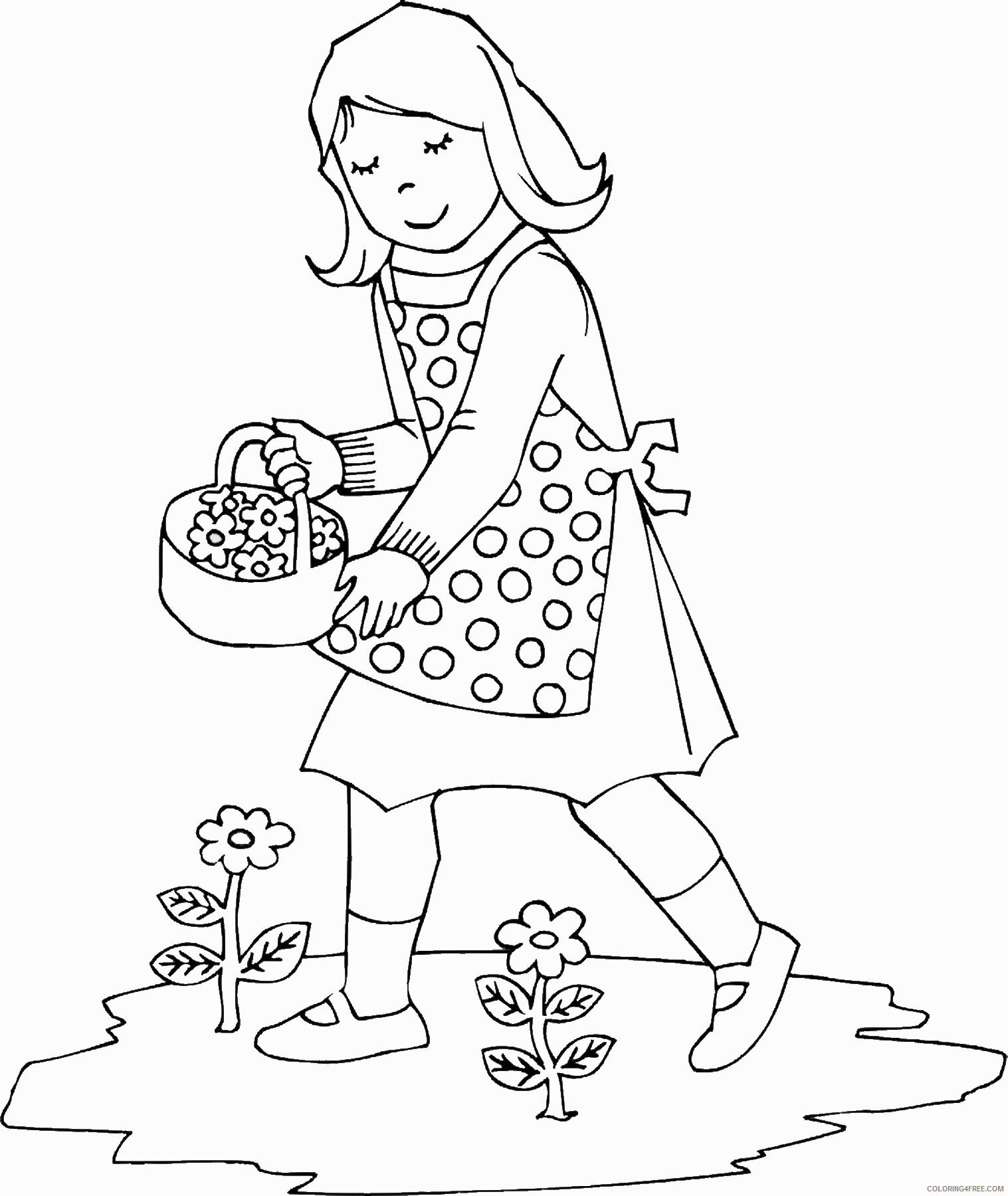 Printable Flower Coloring Pages Flowers Nature flowerc113 Printable 2021 372 Coloring4free
