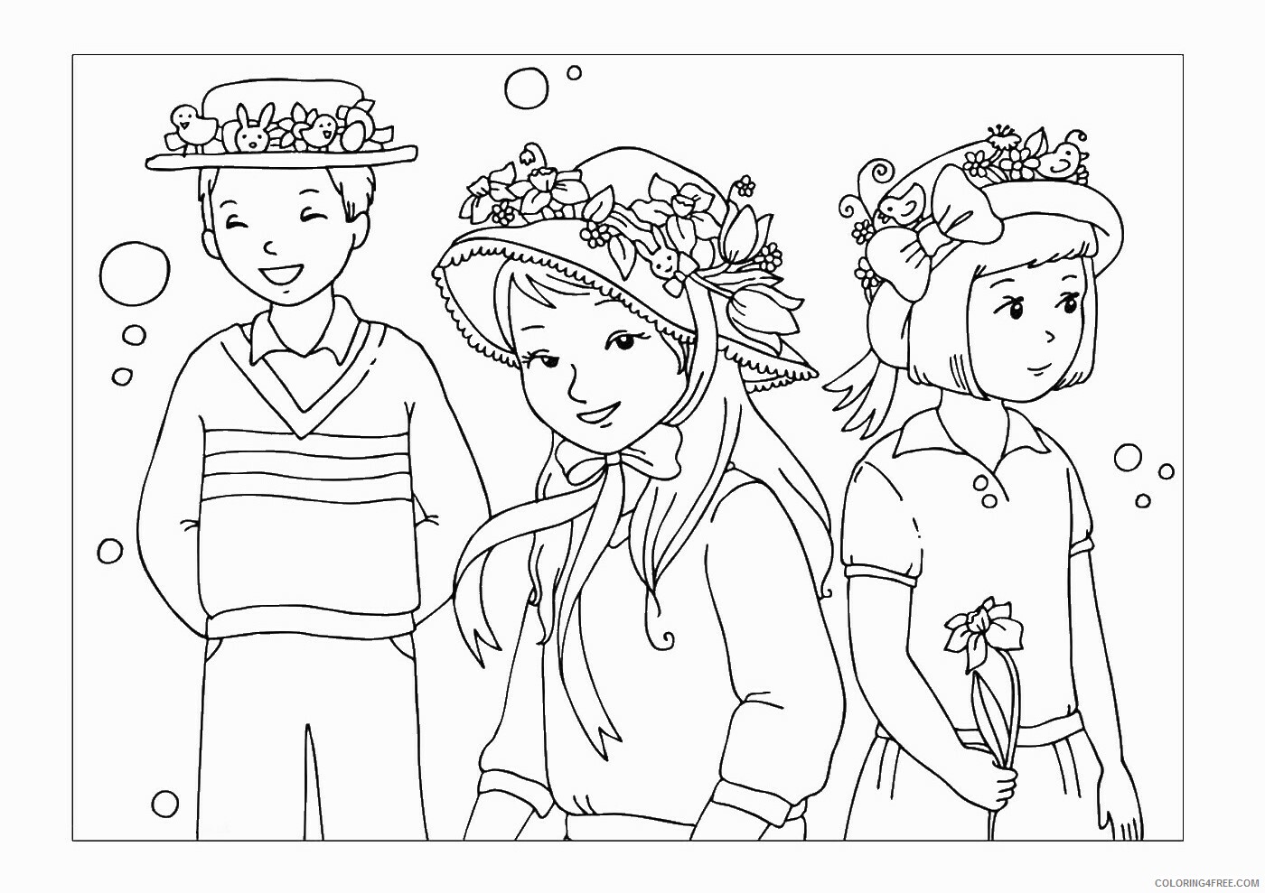 Printable Flower Coloring Pages Flowers Nature flowerc123 Printable 2021 375 Coloring4free