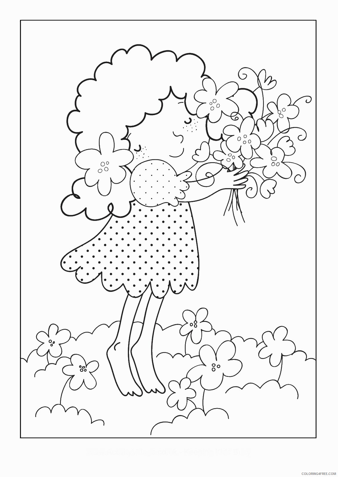 Printable Flower Coloring Pages Flowers Nature flowerc129 Printable 2021 380 Coloring4free