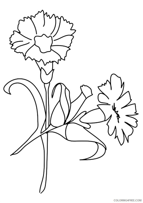Printable Flower Coloring Pages Flowers Nature free flower colroing Printable 2021 Coloring4free