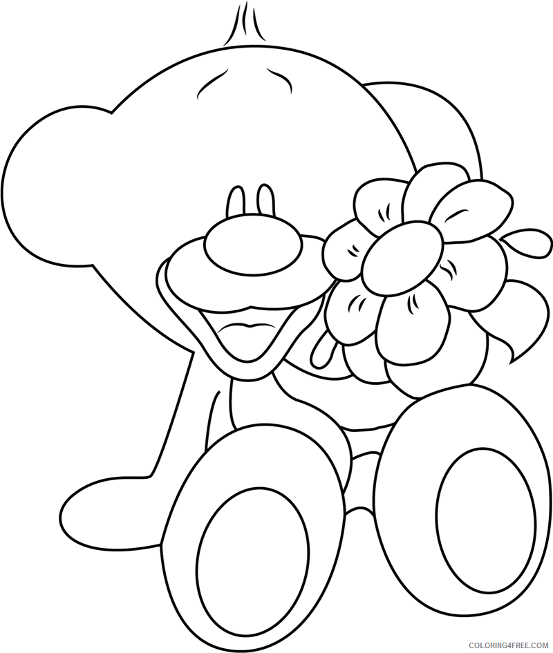Printable Flower Coloring Pages Flowers Nature pimboli with flower Printable 2021 Coloring4free