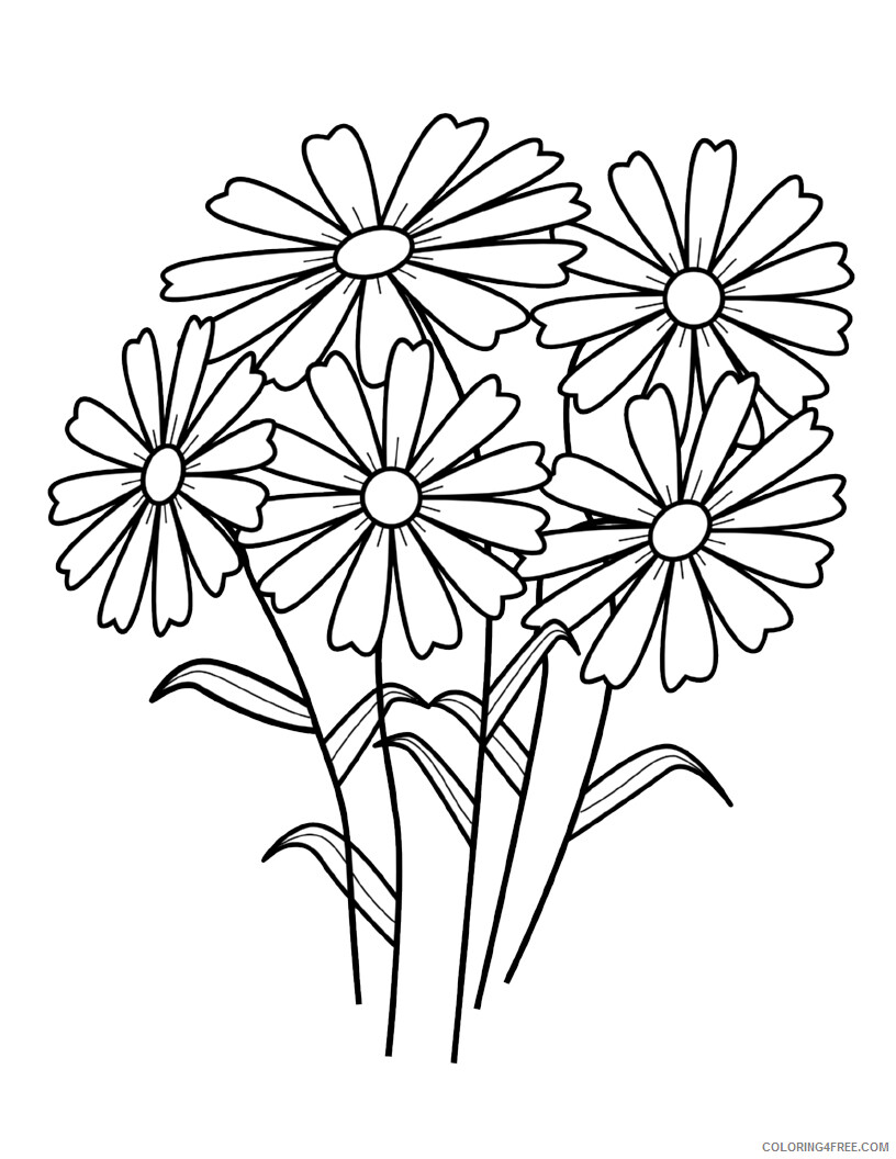 Printable Flower Coloring Pages Flowers Nature wild flowers to Printable 2021 425 Coloring4free