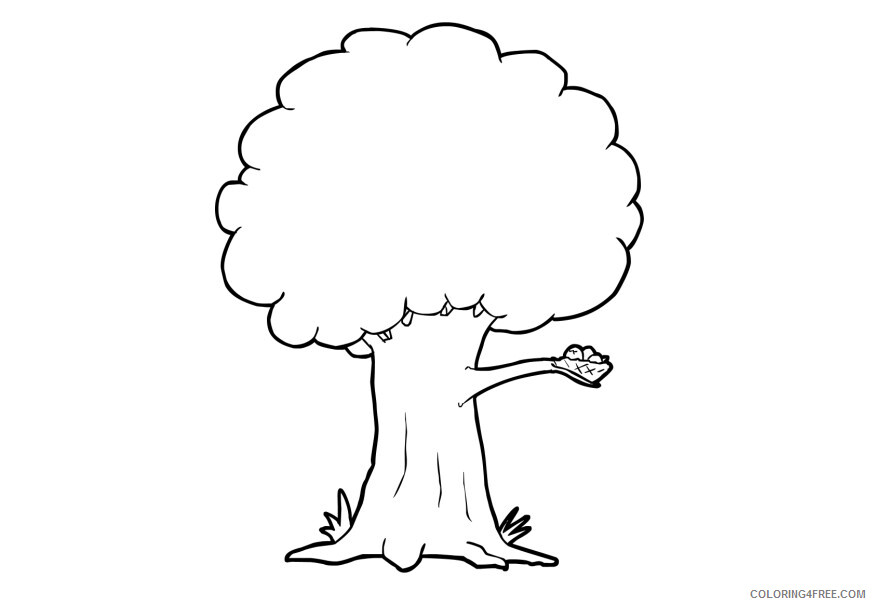 Printable Tree Coloring Pages Tree Nature Fall Trees Printable 2021 635 Coloring4free