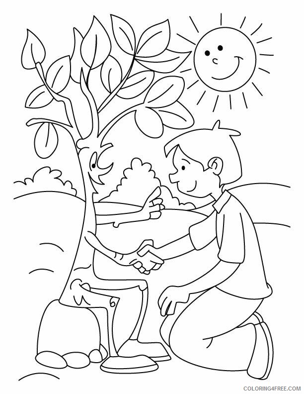 Printable Tree Coloring Pages Tree Nature Friendly Bare Tree Printable 2021 637 Coloring4free
