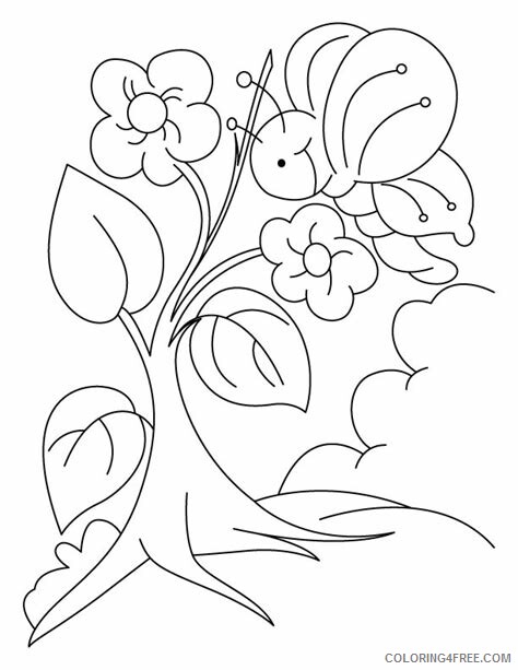 Printable Tree Coloring Pages Tree Nature Growing Tree Nature Printable 2021 639 Coloring4free
