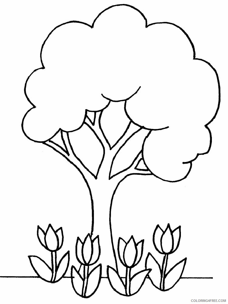 Printable Tree Coloring Pages Tree Nature Tree for Arbor Day Printable 2021 696 Coloring4free
