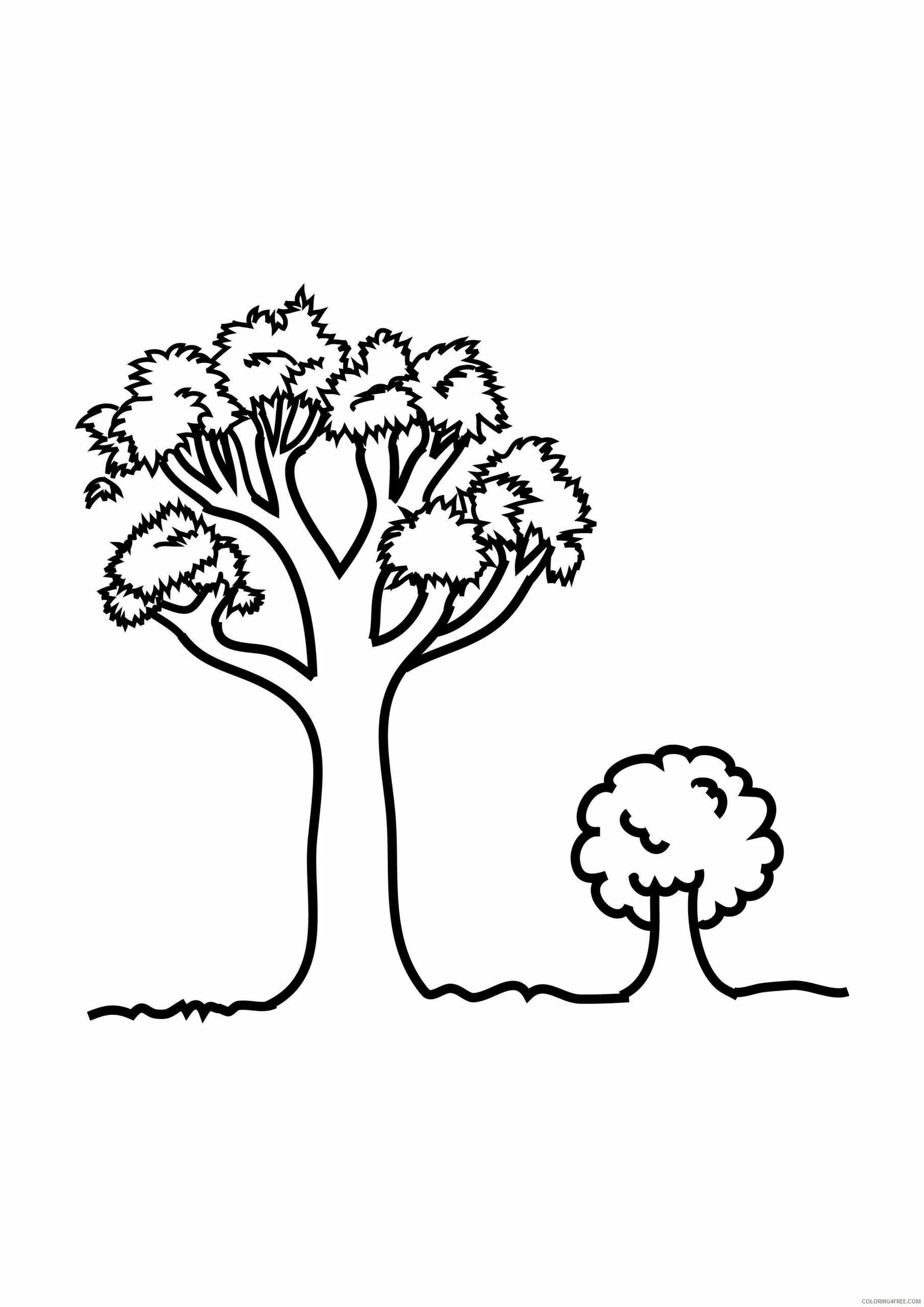Printable Tree Coloring Pages Tree Nature of Trees For Kids Printable 2021 628 Coloring4free