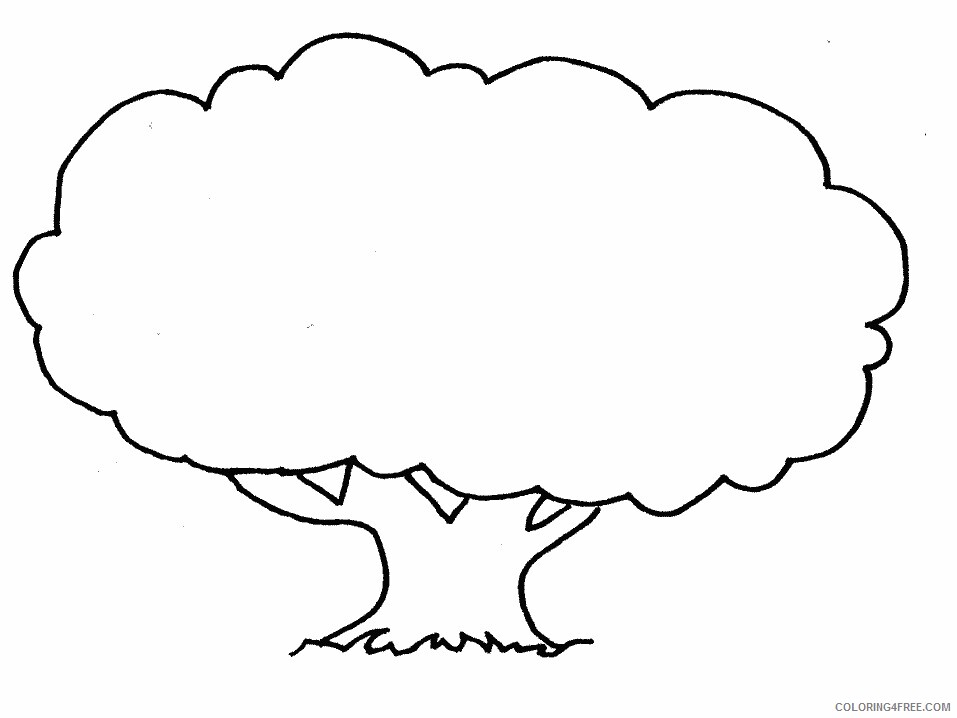Printable Tree Coloring Pages Tree Nature tree1 Printable 2021 649 Coloring4free