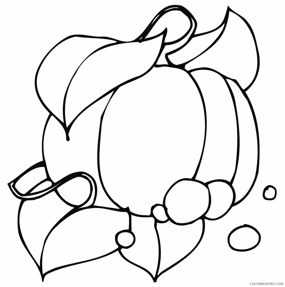 Pumpkin Coloring Pages Vegetables Food Cute Pumpkin Printable 2021 673 Coloring4free