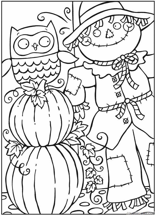 Pumpkin Coloring Pages Vegetables Food Fall Pumpkin Scarecrow Printable 2021 677 Coloring4free