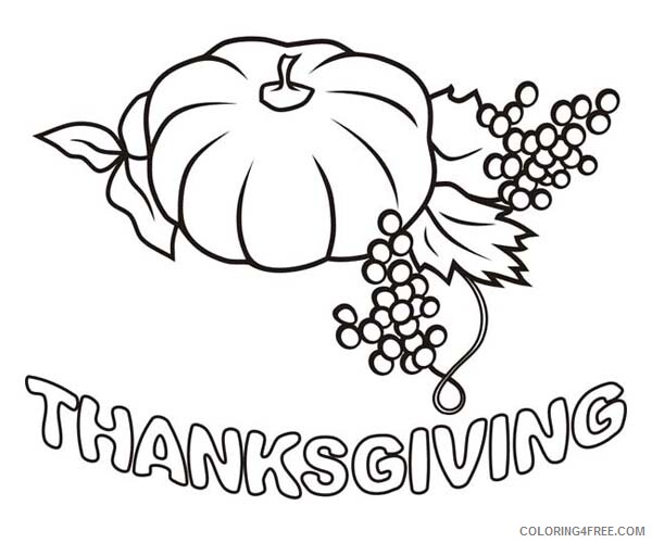 Pumpkin Coloring Pages Vegetables Food Grape and Pumpkin Dinner Printable 2021 Coloring4free