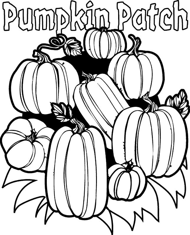 Pumpkin Coloring Pages Vegetables Food Halloween Pumpkin Patch Printable 2021 Coloring4free