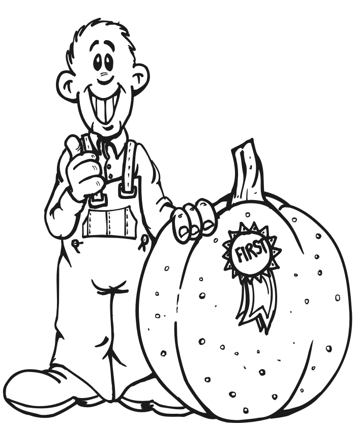Pumpkin Coloring Pages Vegetables Food pumpkin harvest Printable 2021 722 Coloring4free