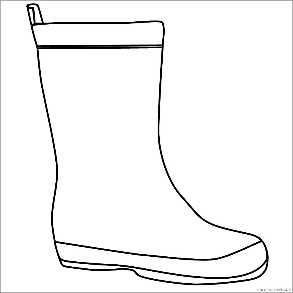Rain Coloring Pages Nature rain boots Printable 2021 449 Coloring4free