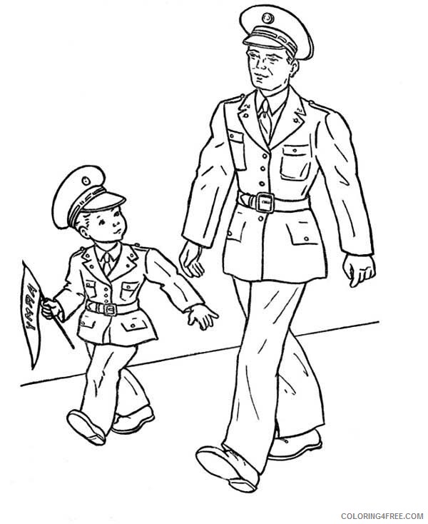 Remembrance Day Coloring Pages Holiday Remembrance Day Taking Son Walking Printable 2021 0858 Coloring4free