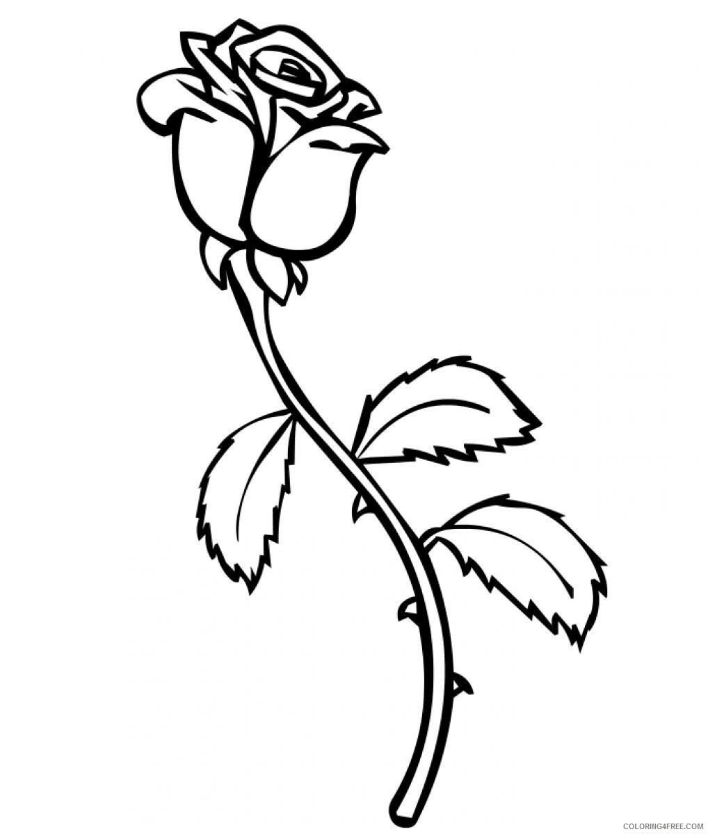 Rose Coloring Pages Flowers Nature Rose For Kids Printable 2021 449 Coloring4free