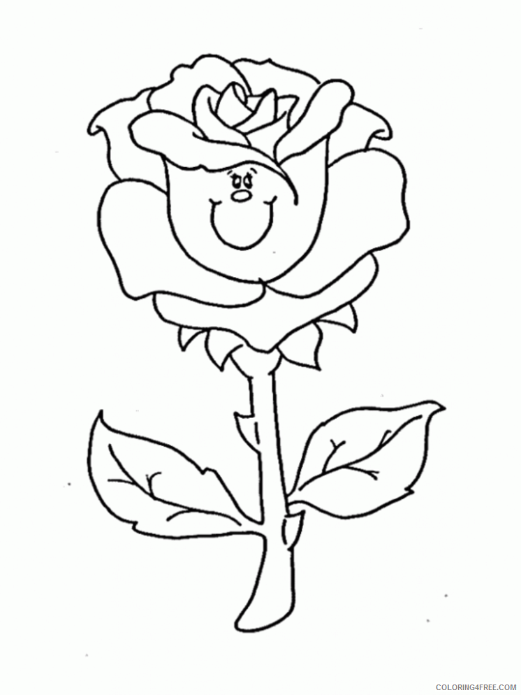 Rose Coloring Pages Flowers Nature Rose Free Printable 2021 451 Coloring4free