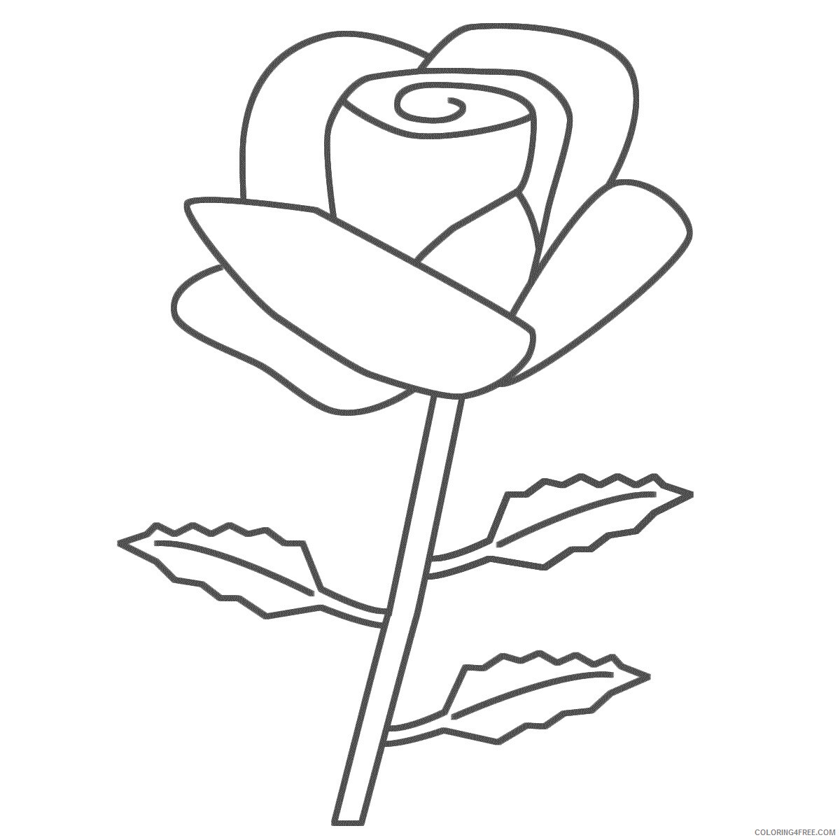 Rose Coloring Pages Flowers Nature Rose Printable 2021 447 Coloring4free