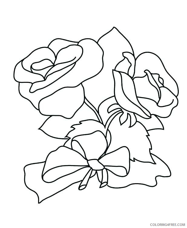 Rose Coloring Pages Flowers Nature Roses Printable 2021 465 Coloring4free
