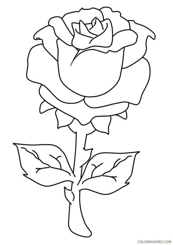 Rose Coloring Pages Flowers Nature beautiful rose Printable 2021 426 Coloring4free