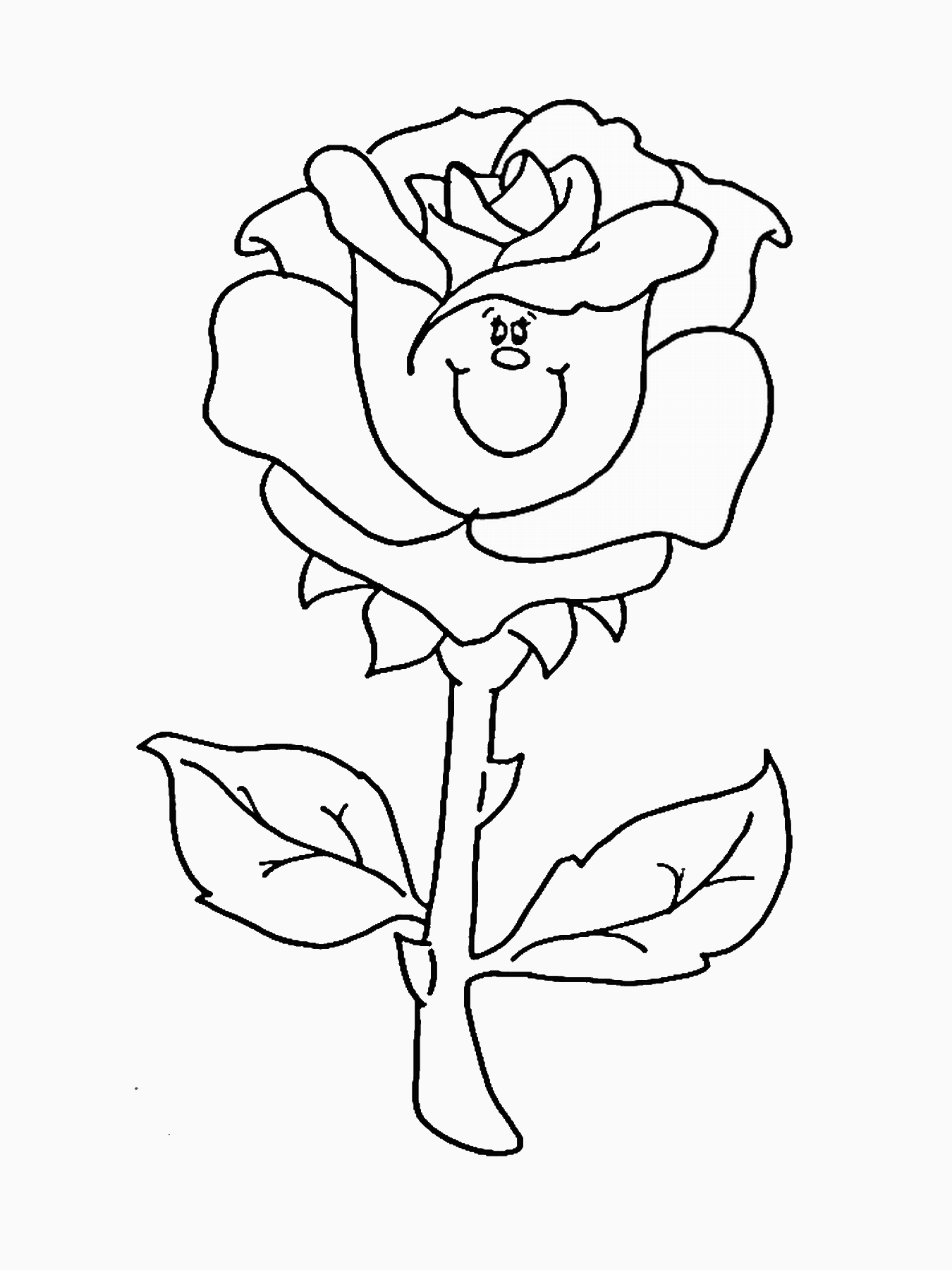 Rose Coloring Pages Flowers Nature flowerc104 Printable 2021 437 Coloring4free
