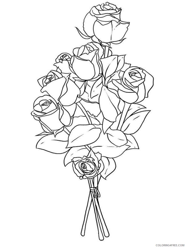 Rose Coloring Pages Flowers Nature rose flower 17 Printable 2021 457 Coloring4free