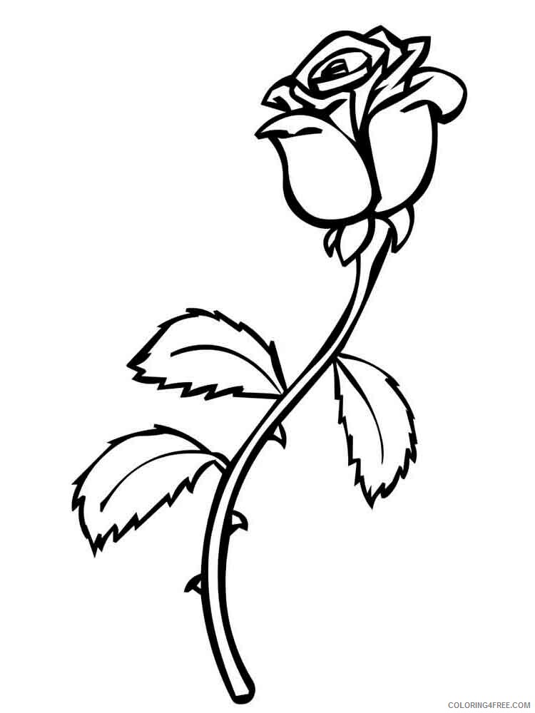 Rose Coloring Pages Flowers Nature rose flower 18 Printable 2021 458 Coloring4free