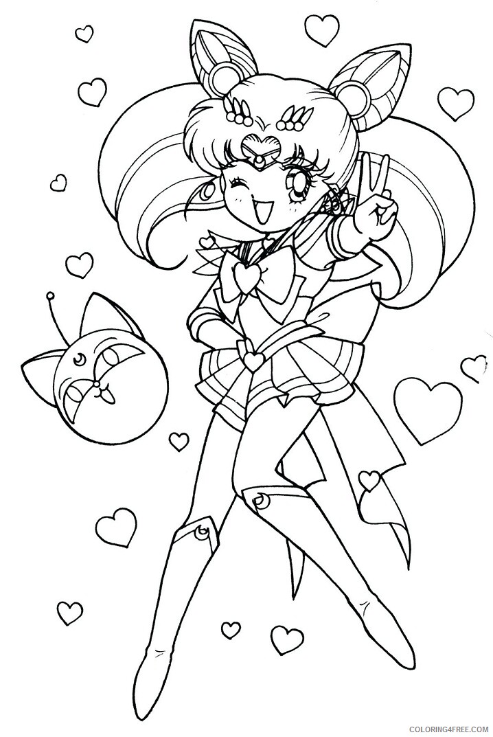 Sailor Moon Printable Coloring Pages Anime Cute Sailor Moon 2021 Coloring4free