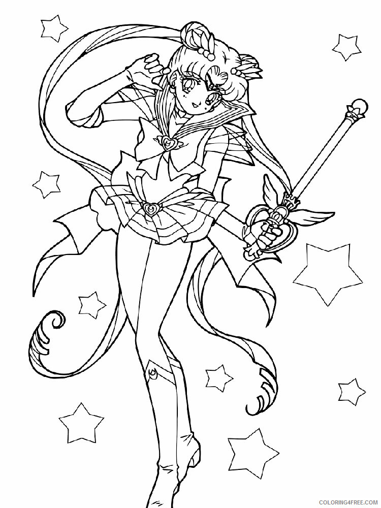Sailor Moon Printable Coloring Pages Anime Sailor Moon 8 2021 1132 Coloring4free
