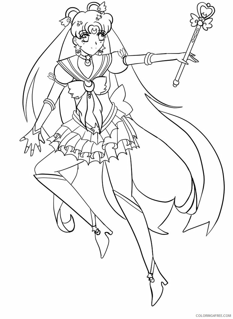 Sailor Moon Printable Coloring Pages Anime Sailor Moon Free For Kids 2021 1155 Coloring4free