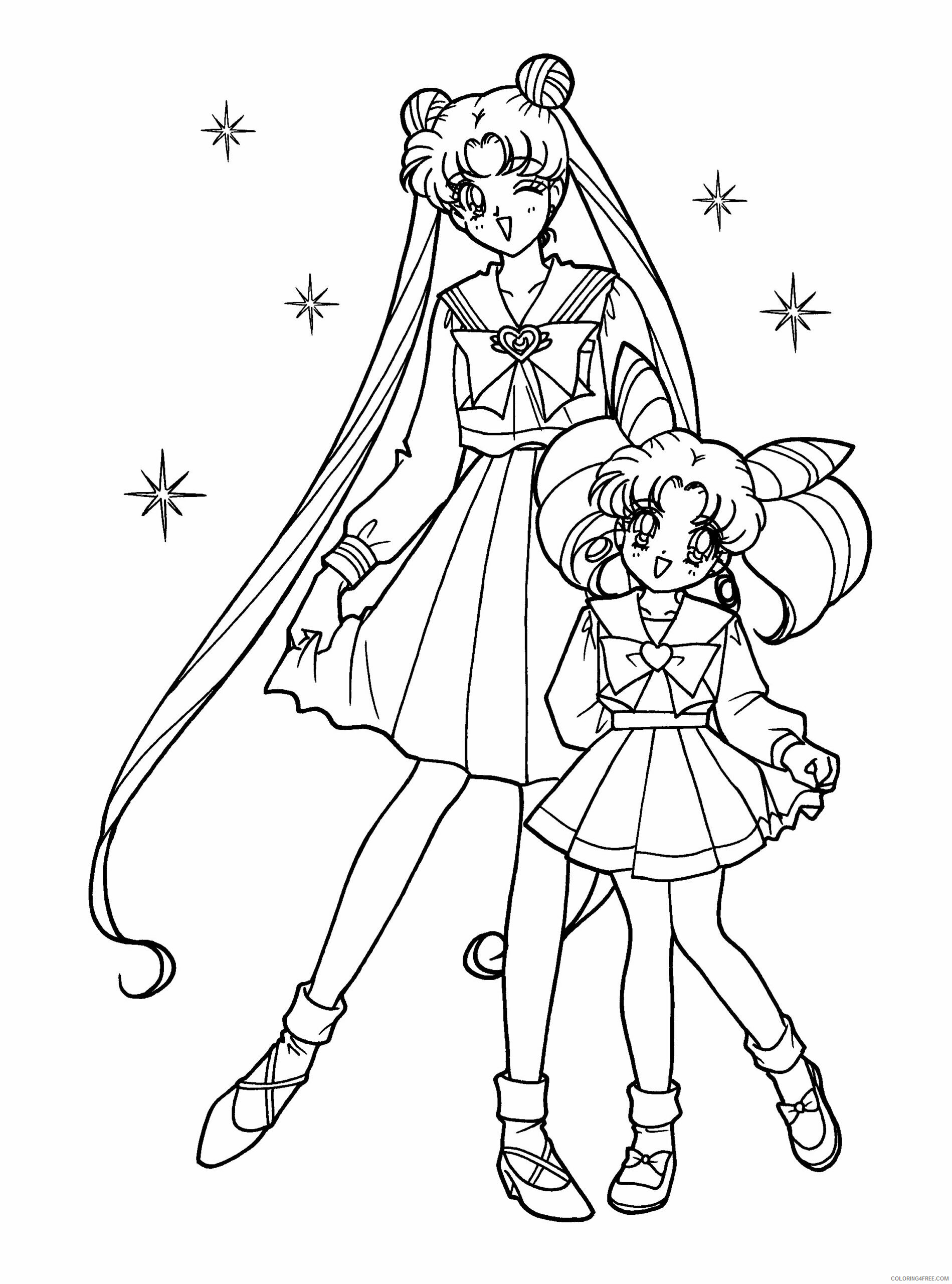 Sailor Moon Printable Coloring Pages Anime sailormoon 100 2021 1009 Coloring4free