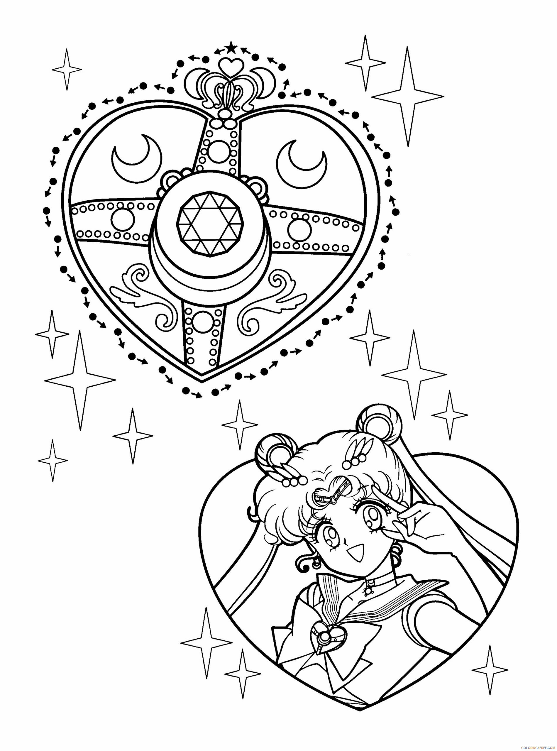 Sailor Moon Printable Coloring Pages Anime sailormoon 19 2021 1062 Coloring4free