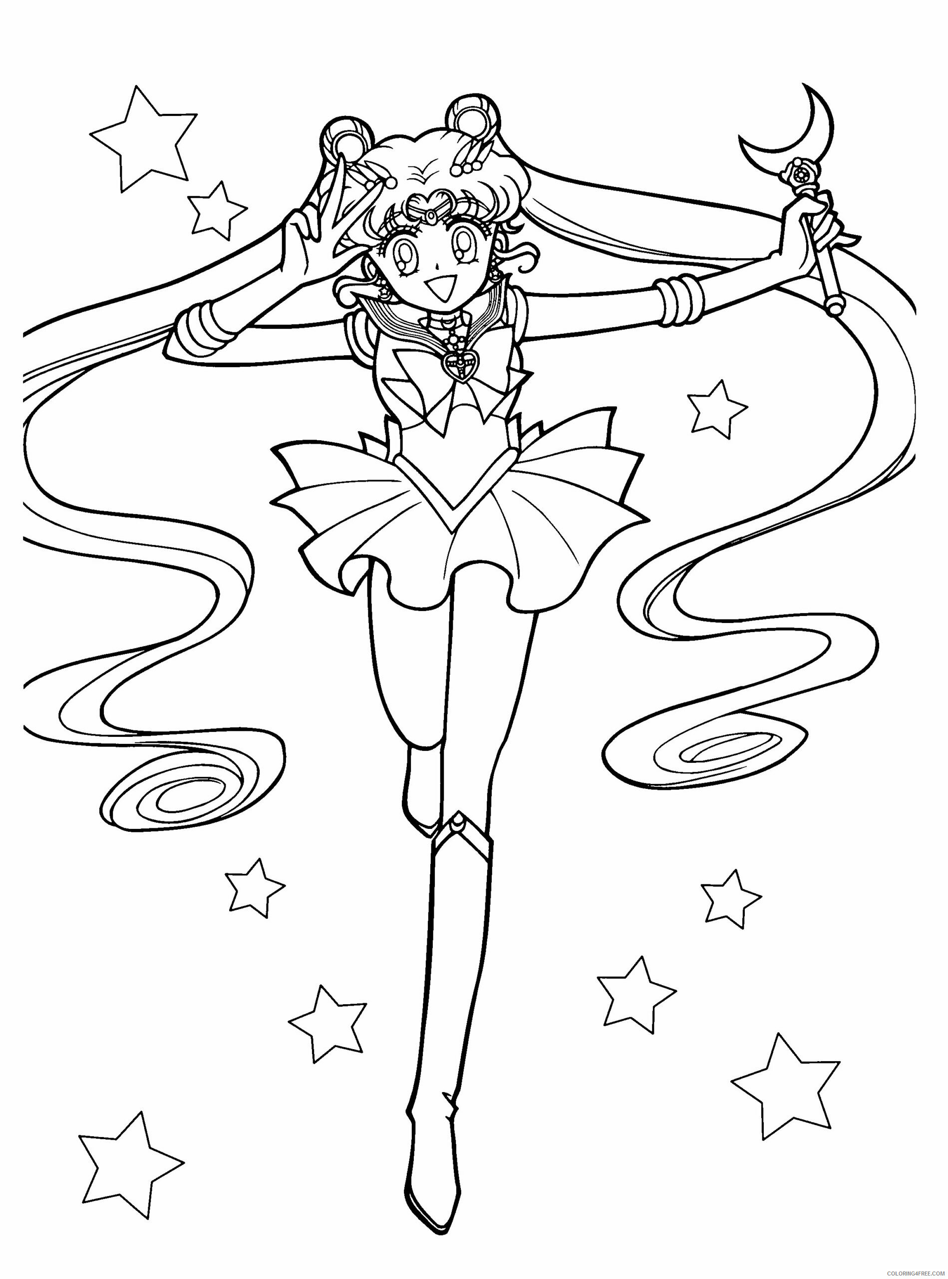 Sailor Moon Printable Coloring Pages Anime sailormoon 28 2021 1074 Coloring4free
