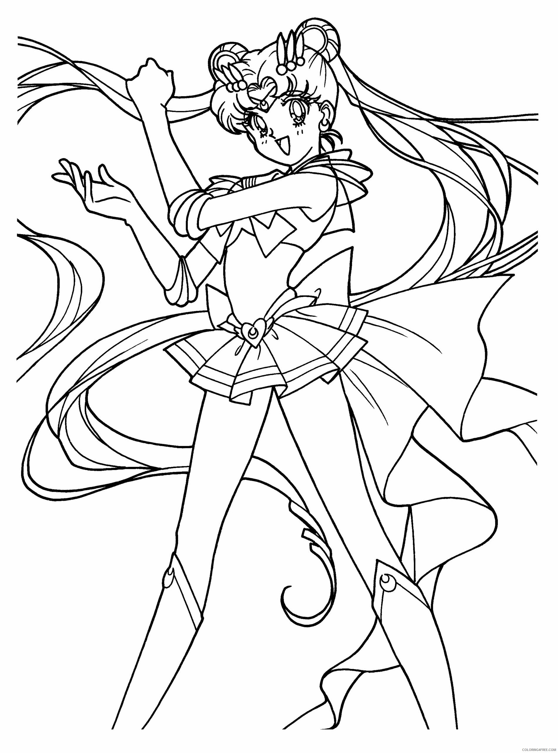 Sailor Moon Printable Coloring Pages Anime sailormoon 89 2021 1142 Coloring4free