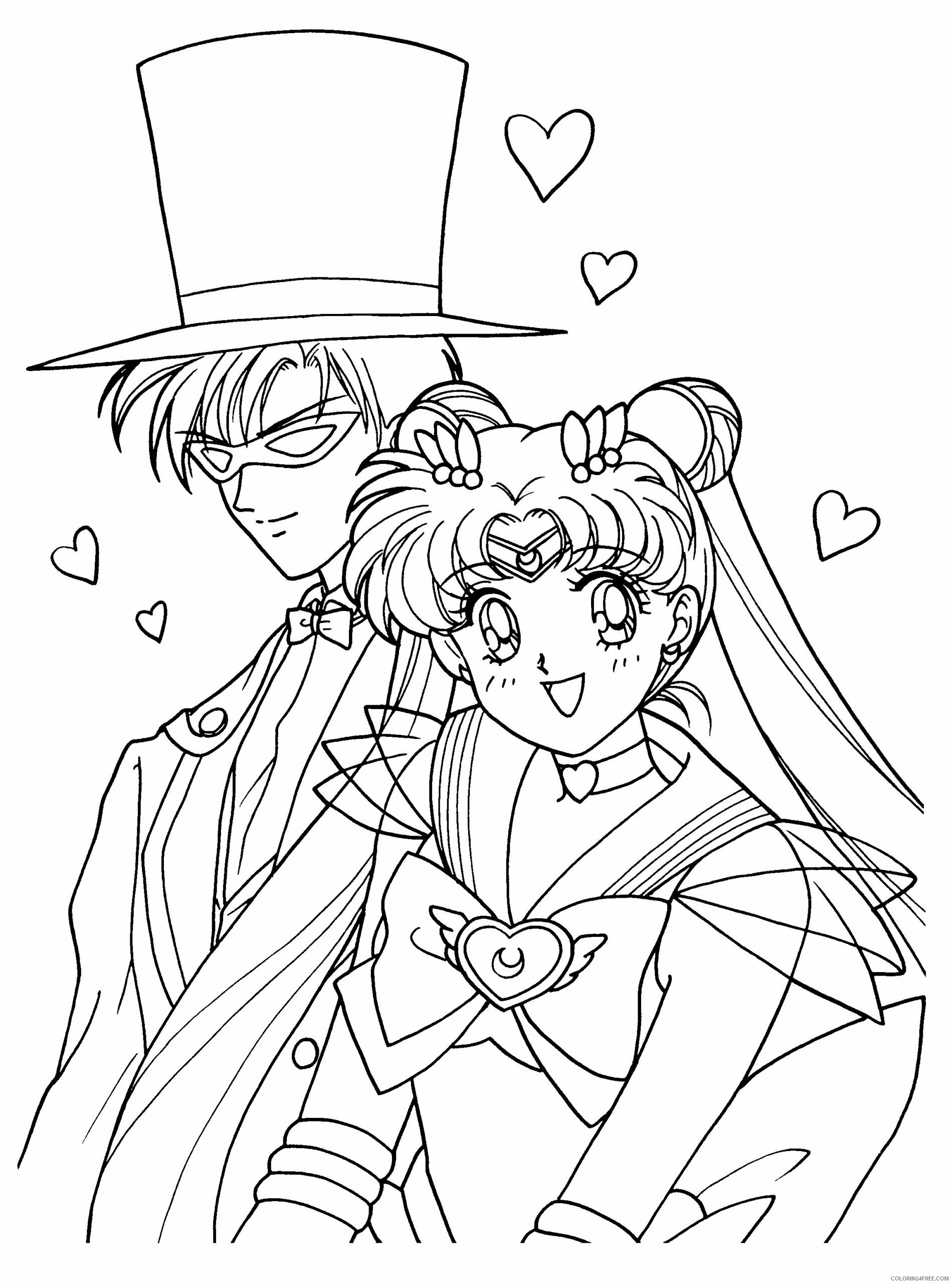 Sailor Moon Printable Coloring Pages Anime sailormoon tZfRh 2021 0996 Coloring4free