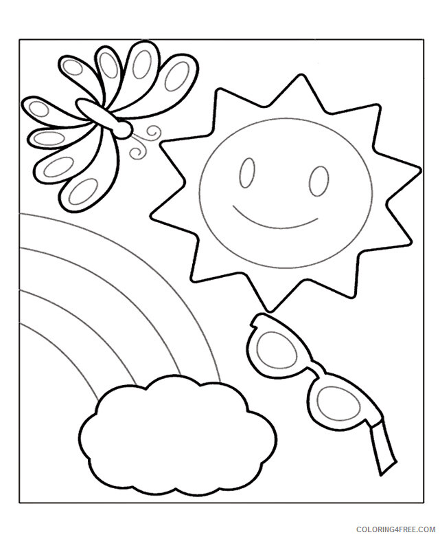 Seasons Coloring Pages Nature of Summer Season Printable 2021 500 Coloring4free