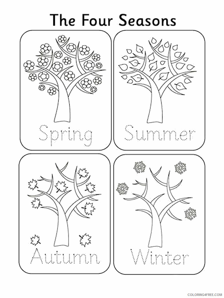 Seasons Coloring Pages Nature seasons 7 Printable 2021 526 Coloring4free