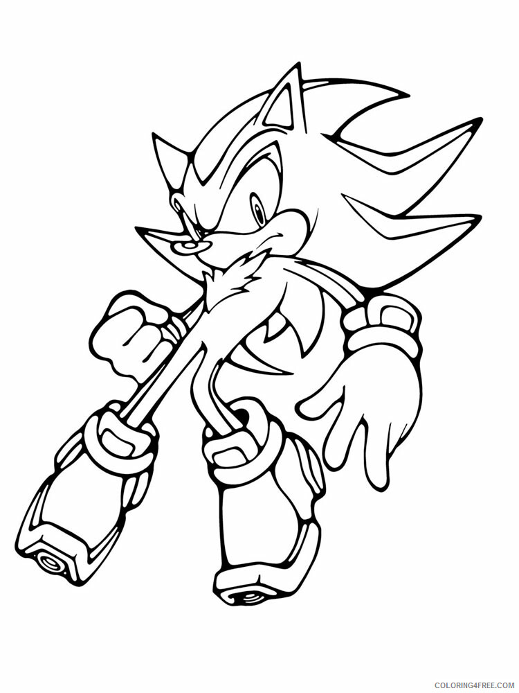 Shadow the Hedgehog Coloring Pages Games for boys Printable 2021 0955 Coloring4free