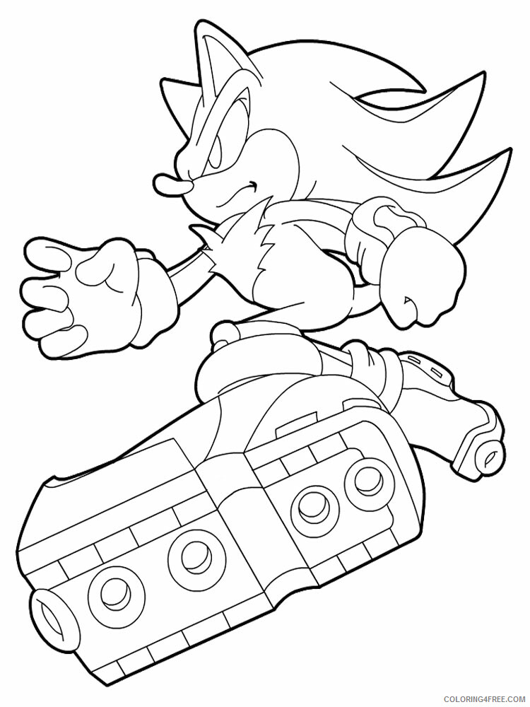 Shadow the Hedgehog Coloring Pages Games for boys Printable 2021 0957 Coloring4free