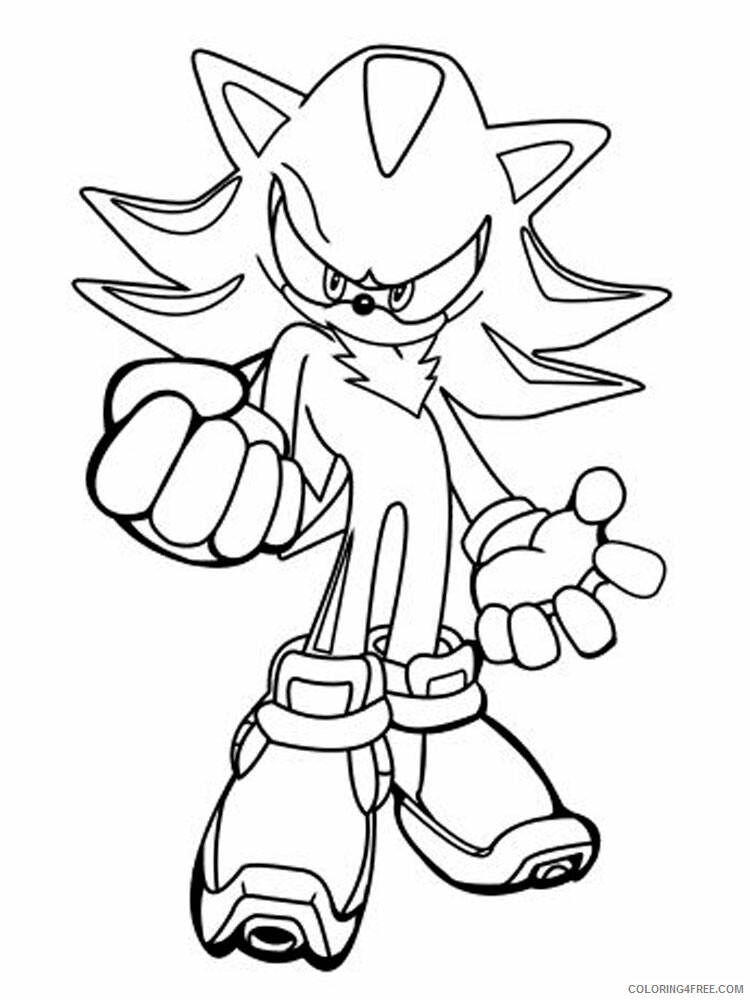 Shadow the Hedgehog Coloring Pages Games for boys Printable 2021 0958 Coloring4free