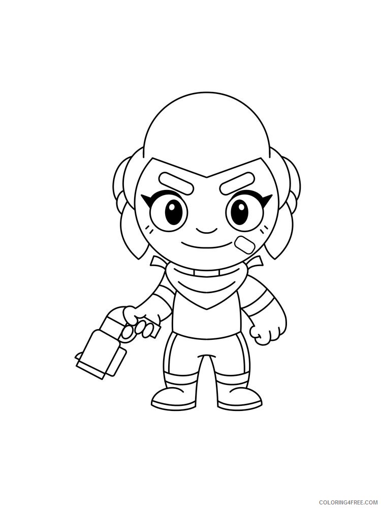 Shelly Coloring Pages Games shelly brawl stars 2 Printable 2021 189 Coloring4free