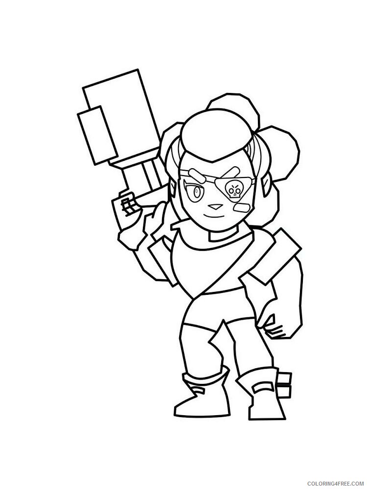 Shelly Coloring Pages Games shelly brawl stars 3 Printable 2021 190 Coloring4free
