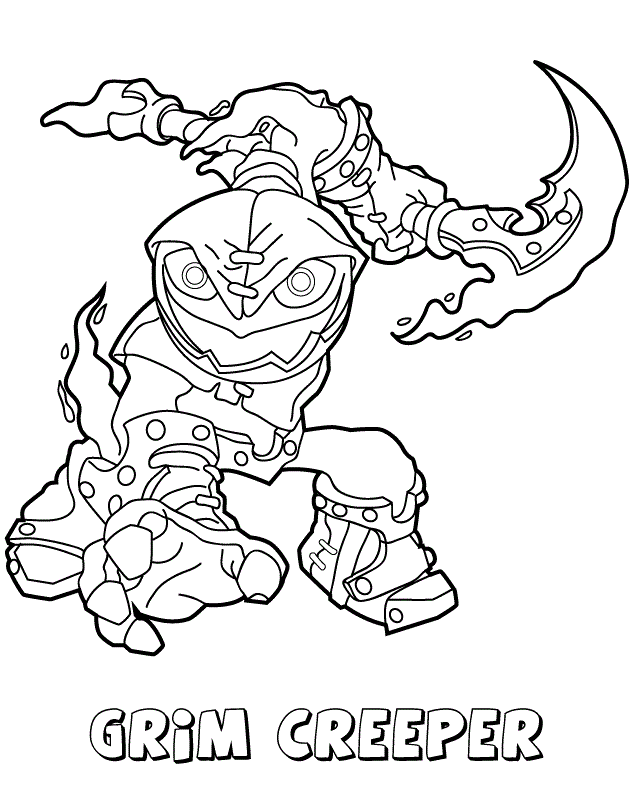 Skylanders Coloring Pages Games Grim Creeper Skylanders Printable 2021 0971 Coloring4free