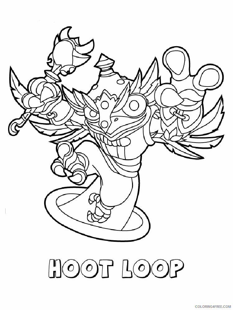 Skylanders Hoot Loop Coloring Pages Games hoot loop for boys Printable 2021 1040 Coloring4free